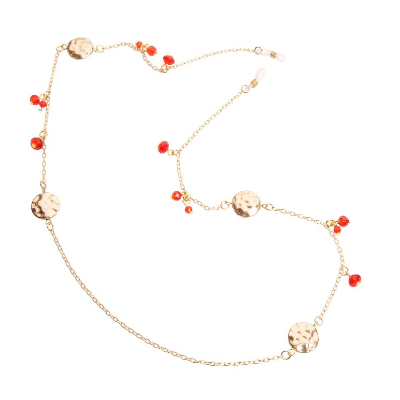 HILCO FESTIVE COLLECTION SPECTACLE CHAIN ~ 08/400/9000 Gold / Red 