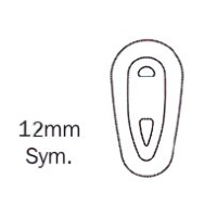 Hilco Vinylon Spectacle Nose Pads ~ 1x Pair Symmetrical 12mm