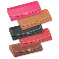 Feducci Medocina Fold Over, Leather Look, Metal Spectacle Case.  