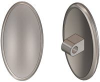 Hilco 100% Titanium Spectacle Nose Pads ~ 1x Pair 13mm Oval