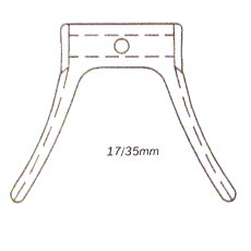 Hilco Unifit Bridge, Screw/Snap-In, Hard Acetate ~ 17mm x35mm (part 25/588/0000)