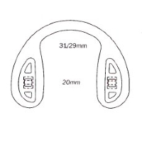 Hilco Silicone Strap Bridge, Screw-On Clear Flex~ 20mm (part 25/689/0000)