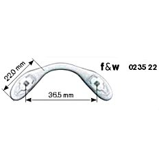 B&S Silicone Saddle/Strap Bridge, Screw or Push Fitting Clear Flex, 22mm Disc (#022522)