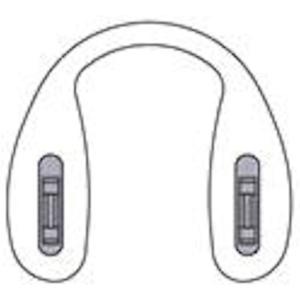 Hilco Push On Silicone Strap Bridge with Silver Inserts. 22/22mm Child Frame Size. 25/605/0000