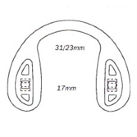 Hilco Silicone Strap Bridge, Push-On Clear Flex~ 17mm (part 25/690/0000)