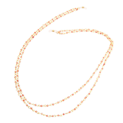 HILCO ZINNIA COLLECTION SPECTACLE CHAIN ~ 08/400/6000 Orange Double Strand 