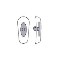 Hilco Clip-On Symmetrical Silicone Clear Nose Pads Ray Ban, Ray-Ban Frames~ 1x Pair 15mm Gold 05/281/0000