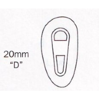 Hilco Silicone Nose Pads ~ 1x Pair 'D' Shape 20mm 25/621/0000