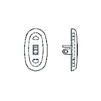 Hilco Contour Fit Logic VINYL Nose Pads ~ 1x Pair Oval 15mm 25/815/0000