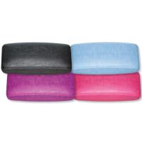Hilco Linen Look Fabric Covered Metal Spectacle Case, Choice of Colours. 