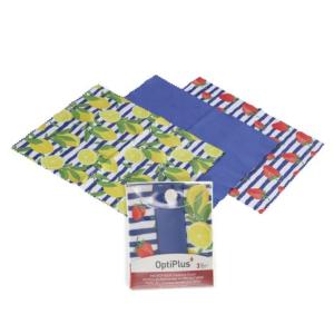 HILCO Optiplus Microfibre Cleaning Cloths, Pack of 3 in Fruit.  34/804/0000