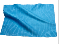 HILCO Microfibre Spectacle Cleaning Cloth ~ Blue Frond 44/684/3999