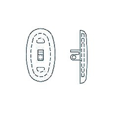 Hilco Contour Fit Logic VINYL Nose Pads ~ 1x Pair Oval 17mm 25/815/0000