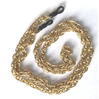 URSULA NICKEL FREE SPECTACLE CHAINS ~ Gold, Chunky Double Curb. 
