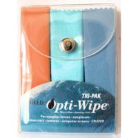 Hilco Tri-Pak Microfibre Lens Cleaning Cloths (Opti-Wipe) ~ 34/688/1999 Blue/Orange