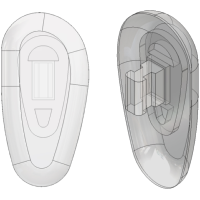 Hilco Flexible Vinylon D shape Push On Nose Pads 20mm 25/695/0000