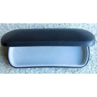 Blue, Matte Faux Leather, Metal Spectacle Case with soft Plush Lining, Medium
