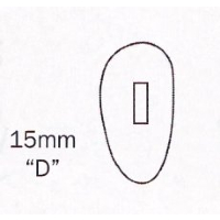 Standard Plastic, Semi-Soft Nose Pads ~ 1x Pair 'D' Shape 15mm PL220