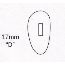 Standard Plastic Nose Pads ~ 1x Pair 'D' Shape 17mm