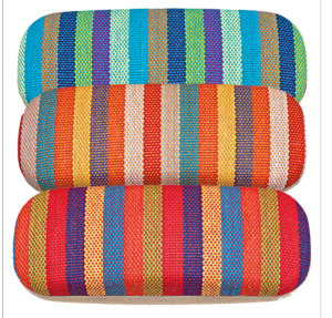 Hilco Stripy, Fabric Covered Spectacle Case. Style 176. In a Choice of three Colourways.  