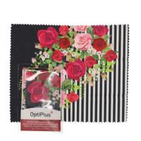 HILCO Optiplus Microfibre Cleaning Cloth, Stripe Flowers 44/905/0000