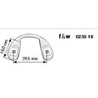 B&S Silicone Saddle/Strap Bridge, Screw-On Clear Flex~ 16mm (#023516)