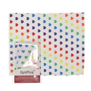 HILCO Optiplus Microfibre Cleaning Cloth, Rainbow Hearts 44/907/0000