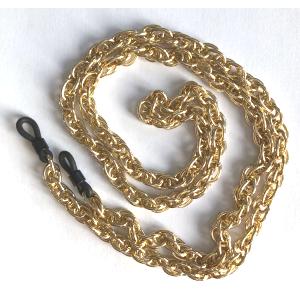 URSULA NICKEL FREE SPECTACLE CHAINS ~ Gold, Chunky Double Curb. 
